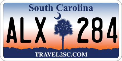 SC license plate ALX284