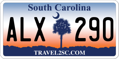 SC license plate ALX290