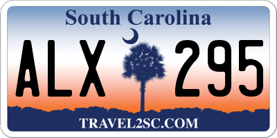 SC license plate ALX295