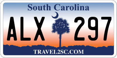 SC license plate ALX297