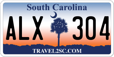 SC license plate ALX304