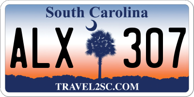 SC license plate ALX307