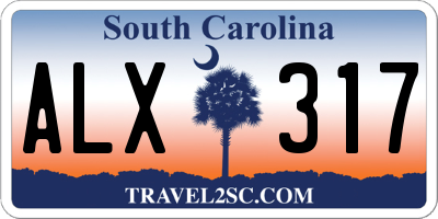 SC license plate ALX317