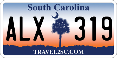 SC license plate ALX319