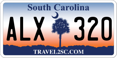 SC license plate ALX320