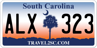 SC license plate ALX323