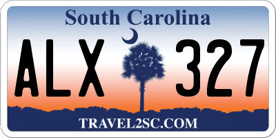 SC license plate ALX327