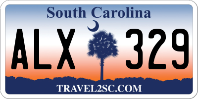 SC license plate ALX329