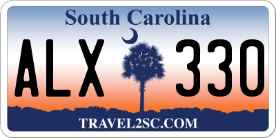 SC license plate ALX330