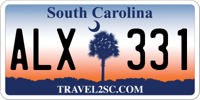 SC license plate ALX331