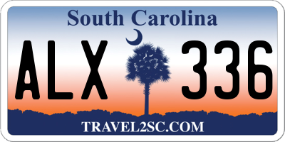 SC license plate ALX336