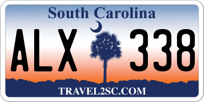 SC license plate ALX338
