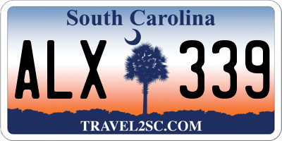 SC license plate ALX339