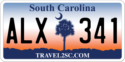 SC license plate ALX341