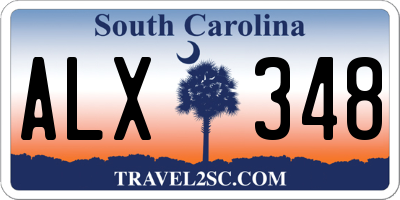 SC license plate ALX348
