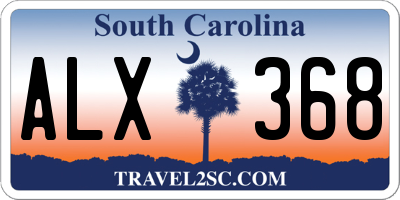 SC license plate ALX368