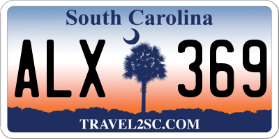 SC license plate ALX369