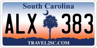 SC license plate ALX383