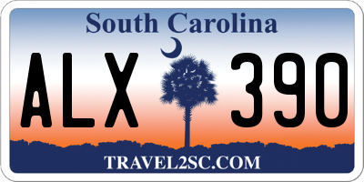 SC license plate ALX390
