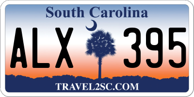 SC license plate ALX395