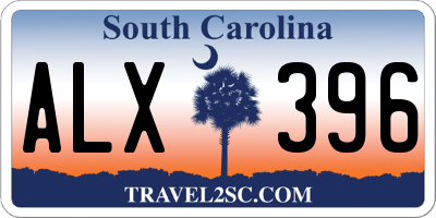 SC license plate ALX396