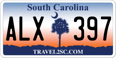 SC license plate ALX397