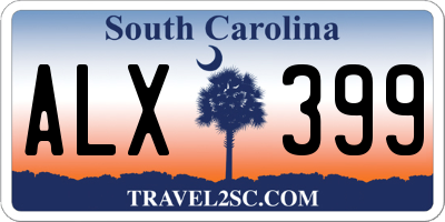 SC license plate ALX399