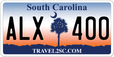 SC license plate ALX400