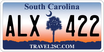 SC license plate ALX422