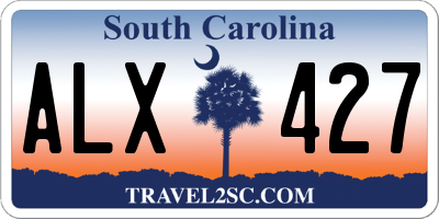 SC license plate ALX427