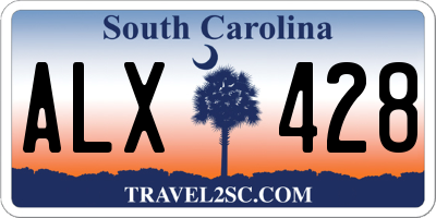 SC license plate ALX428