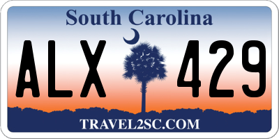 SC license plate ALX429