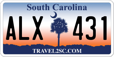 SC license plate ALX431