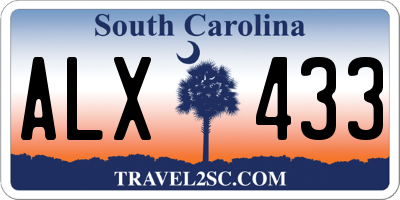 SC license plate ALX433