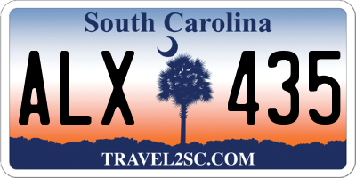 SC license plate ALX435