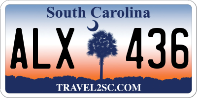 SC license plate ALX436