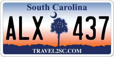 SC license plate ALX437