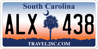 SC license plate ALX438