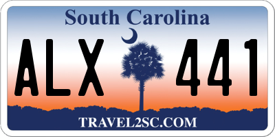 SC license plate ALX441