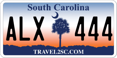 SC license plate ALX444