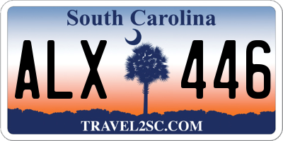 SC license plate ALX446