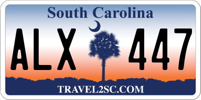 SC license plate ALX447