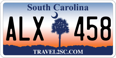 SC license plate ALX458