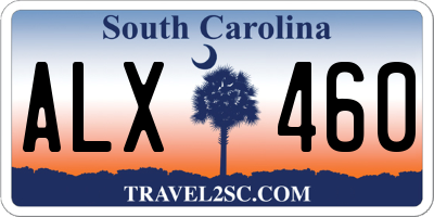 SC license plate ALX460