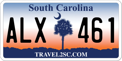 SC license plate ALX461