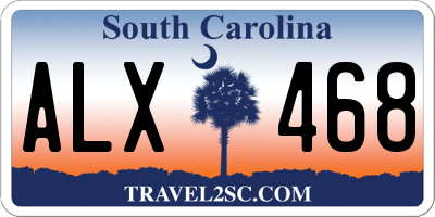 SC license plate ALX468