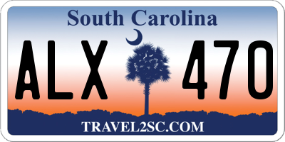 SC license plate ALX470