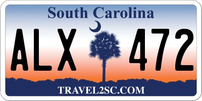 SC license plate ALX472