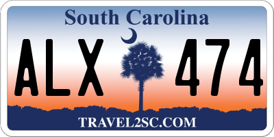 SC license plate ALX474