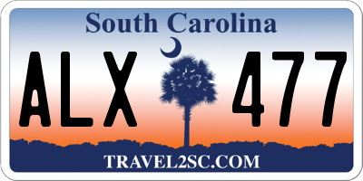 SC license plate ALX477